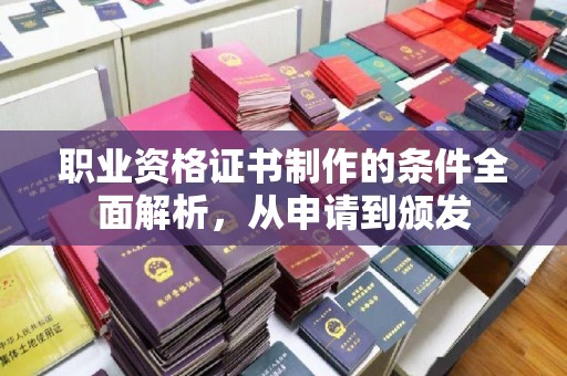 博望职业资格证书制作的条件全面解析，从申请到颁发